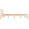 Estructura De Cama De Madera Maciza 140x190 Cm Vidaxl