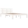 Estructura De Cama De Madera Maciza Blanca 140x190 Cm Vidaxl