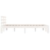 Estructura De Cama De Madera Maciza Blanca 140x190 Cm Vidaxl