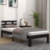 Estructura De Cama Madera Maciza Negro 90x200 Cm Vidaxl