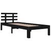 Estructura De Cama Madera Maciza Negro 90x200 Cm Vidaxl