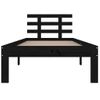 Estructura De Cama Madera Maciza Negro 90x200 Cm Vidaxl