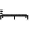 Estructura De Cama Madera Maciza Negro 90x200 Cm Vidaxl