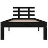 Estructura De Cama Madera Maciza Negro 100x200 Cm Vidaxl