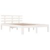 Estructura De Cama Madera Maciza Blanca 140x200 Cm Vidaxl