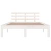 Estructura De Cama Madera Maciza Blanca 140x200 Cm Vidaxl