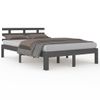 Estructura De Cama Madera Maciza Gris 200x200 Cm Vidaxl