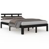 Estructura De Cama De Madera Maciza Negro 200x200 Cm Vidaxl