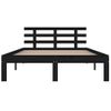 Estructura De Cama De Madera Maciza Negro 200x200 Cm Vidaxl