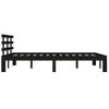 Estructura De Cama De Madera Maciza Negro 200x200 Cm Vidaxl