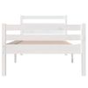 Estructura De Cama Individual Madera Maciza Blanco 90x190 Cm Vidaxl