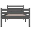 Estructura De Cama Individual Madera Maciza Gris 90x190 Cm Vidaxl