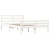 Estructura De Cama Doble Pequeña Madera Maciza Blanca 120x190cm Vidaxl