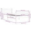 Estructura De Cama De Madera Maciza 90x200 Cm Vidaxl