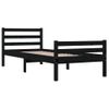 Estructura De Cama Madera Maciza Negro 90x200 Cm Vidaxl