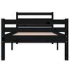 Estructura De Cama Madera Maciza Negro 90x200 Cm Vidaxl