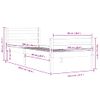 Estructura De Cama Madera Maciza 100x200 Cm Vidaxl