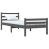 Estructura De Cama Madera Maciza Gris 100x200 Cm Vidaxl