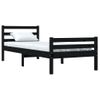 Estructura De Cama Madera Maciza Negro 100x200 Cm Vidaxl