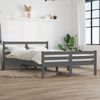 Estructura De Cama Madera Maciza Gris 120x200 Cm Vidaxl