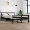 Estructura De Cama Madera Maciza Negro 120x200 Cm Vidaxl