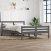 Estructura De Cama Madera Maciza Gris King Size 150x200 Cm Vidaxl