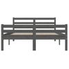 Estructura De Cama De Madera Maciza Gris 160x200 Cm Vidaxl