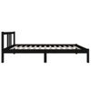 Estructura De Cama Individual Madera Maciza Negra 90x190 Cm Vidaxl