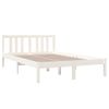 Estructura De Cama Doble Pequeña Madera Maciza Blanca 120x190cm Vidaxl