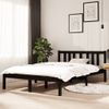 Estructura De Cama Madera Maciza Negra 120x190 Cm Vidaxl