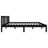 Estructura De Cama Madera Maciza Negra 120x190 Cm Vidaxl