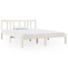 Estructura De Cama De Madera Maciza Blanca 135x190 Cm Vidaxl