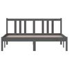 Estructura De Cama De Madera Maciza Gris 140x190 Cm Vidaxl