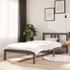 Estructura De Cama Madera Maciza Gris 90x200 Cm Vidaxl