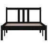 Estructura De Cama Madera Maciza Negro 90x200 Cm Vidaxl