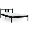 Estructura De Cama Madera Maciza Negro 100x200 Cm Vidaxl