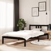 Estructura De Cama Madera Maciza Negro 100x200 Cm Vidaxl