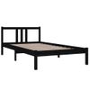 Estructura De Cama Madera Maciza Negro 100x200 Cm Vidaxl