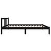 Estructura De Cama Madera Maciza Negro 100x200 Cm Vidaxl