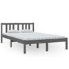 Estructura De Cama Madera Maciza Gris 120x200 Cm Vidaxl