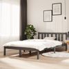 Estructura De Cama Madera Maciza Gris 120x200 Cm Vidaxl