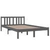 Estructura De Cama Madera Maciza Gris 120x200 Cm Vidaxl