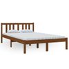 Estructura De Cama Madera Maciza Marrón Miel 120x200 Cm Vidaxl