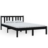 Estructura De Cama Madera Maciza Negro 120x200 Cm Vidaxl