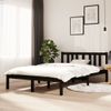 Estructura De Cama Madera Maciza Negro 120x200 Cm Vidaxl