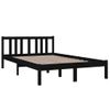 Estructura De Cama Madera Maciza Negro 120x200 Cm Vidaxl