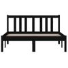 Estructura De Cama Madera Maciza Negro 120x200 Cm Vidaxl