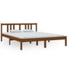 Estructura De Cama Madera Maciza King Marrón Miel 150x200 Cm Vidaxl