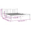 Estructura De Cama Madera Maciza Negra King Size 150x200 Cm Vidaxl