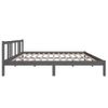 Estructura De Cama De Madera Maciza Gris 160x200 Cm Vidaxl